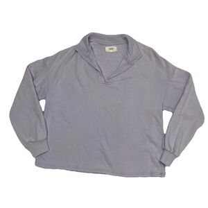 Xirena Women’s Size S Small Purple V Neck Ring Spun Cotton Sweater Sweatshirt